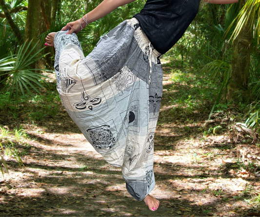 ✨ Moonlit Mist - Aladdin Yoga & Festival Pants
