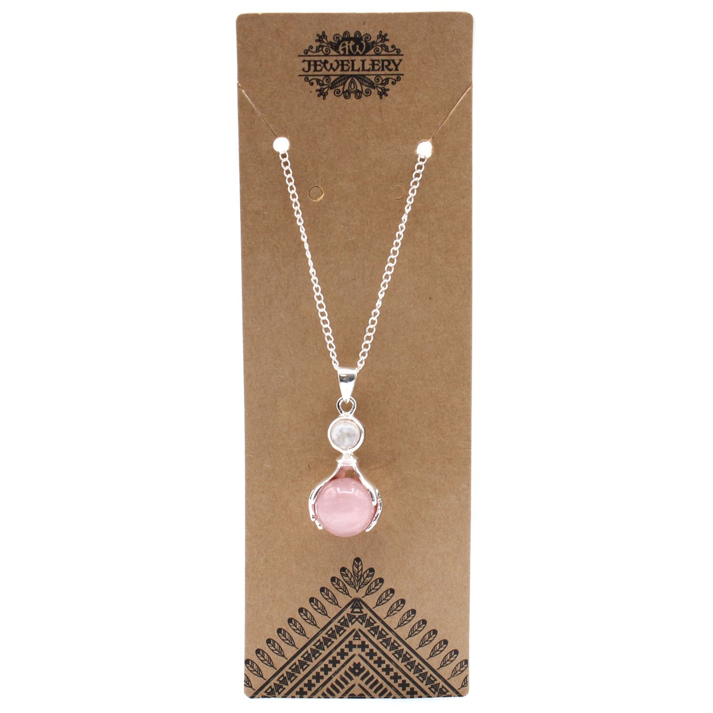 Heart’s Embrace – Rose Quartz Healing Hands Pendant 🌸🤲