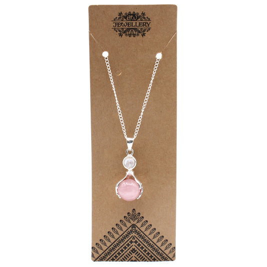 Heart’s Embrace – Rose Quartz Healing Hands Pendant 🌸🤲