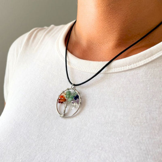Harmony Grove – Tree of Life Chakra Necklace 🌳✨