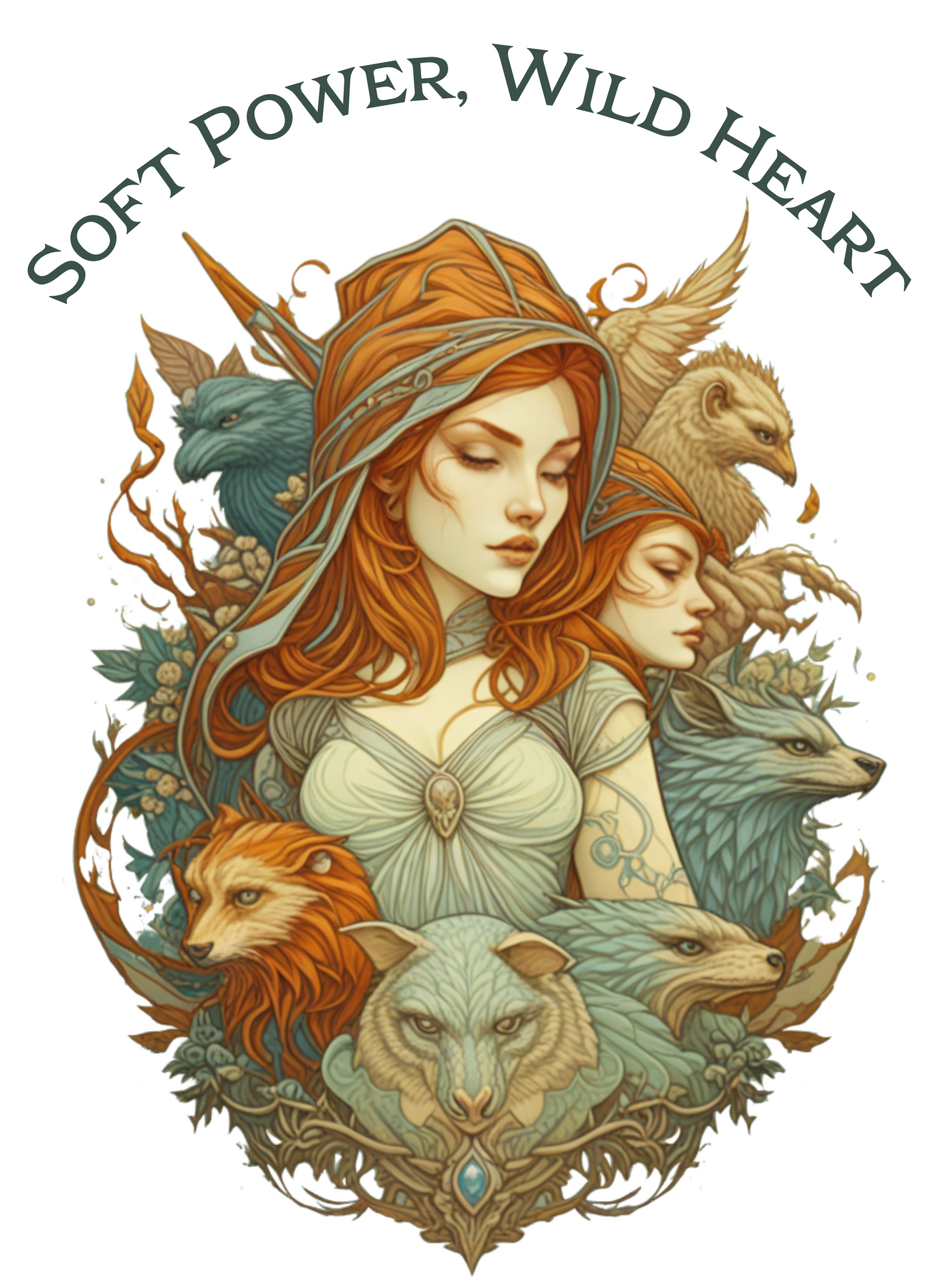 🌸 Soft Power, Wild Heart – Organic French Terry Sweatshirt