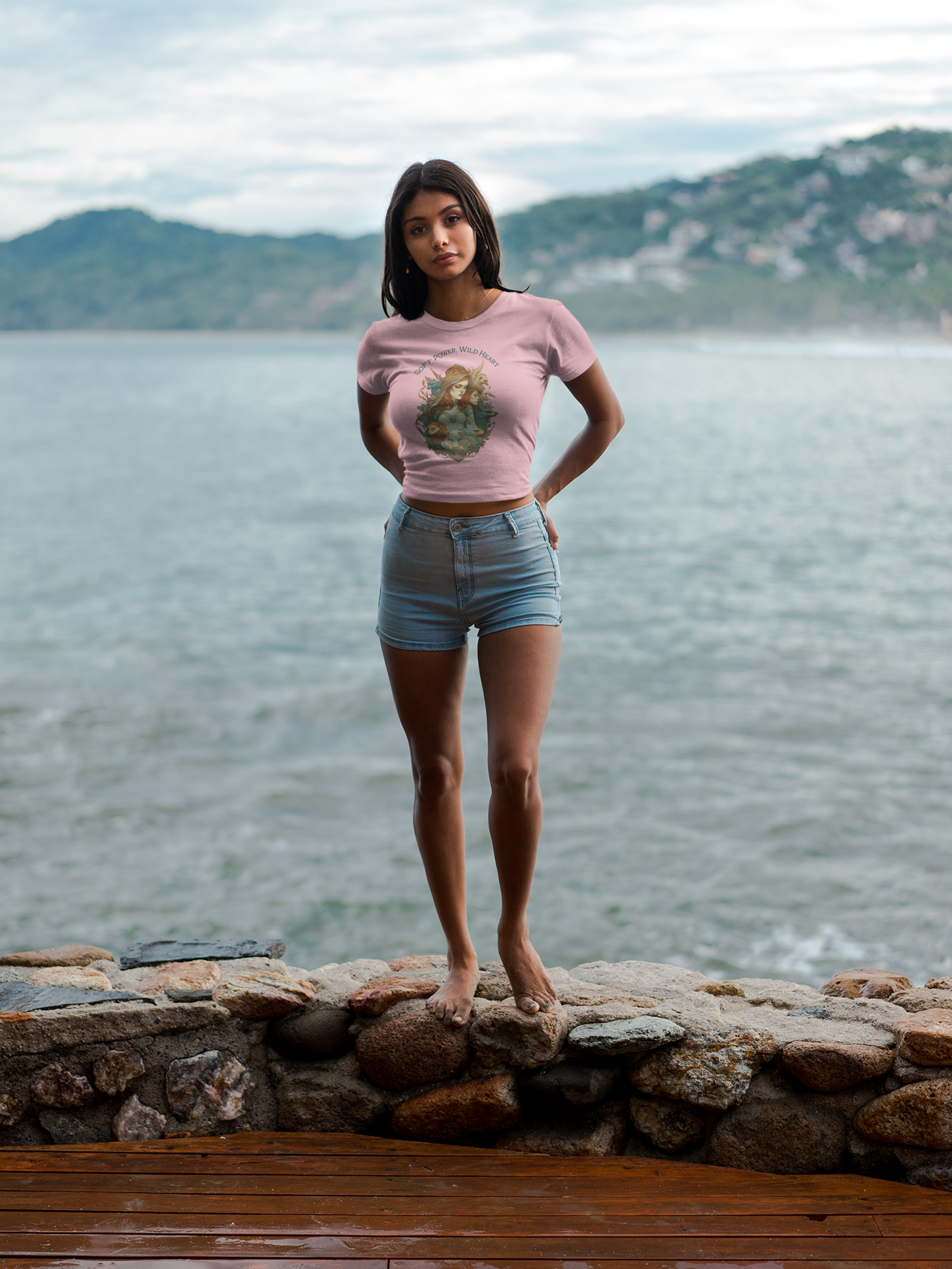 🌿 Soft Power, Wild Heart – Cropped Tee