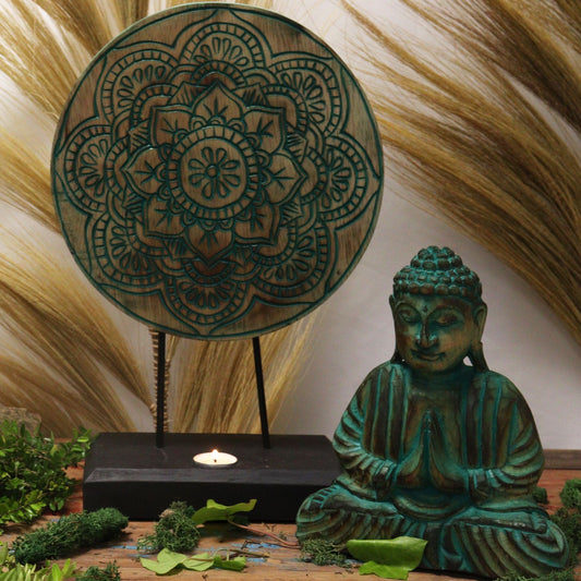 Buddha Feng Shui Set – Green Buddha Knot