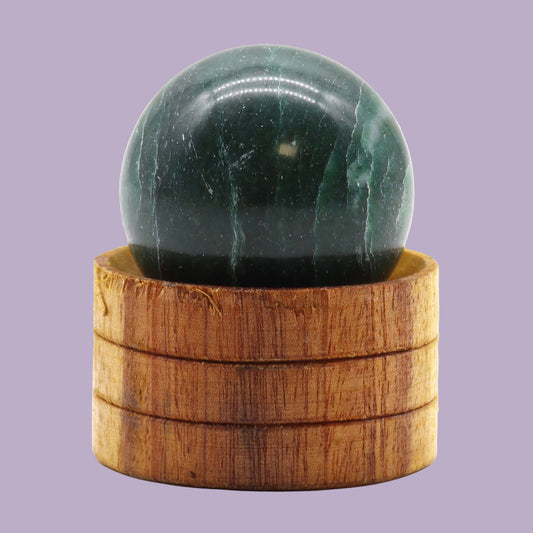 Gemstone Sphere 40mm - Indian Jade  with Stand