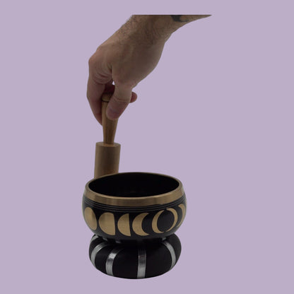 Moon Phase Singing Bowl Set – Black