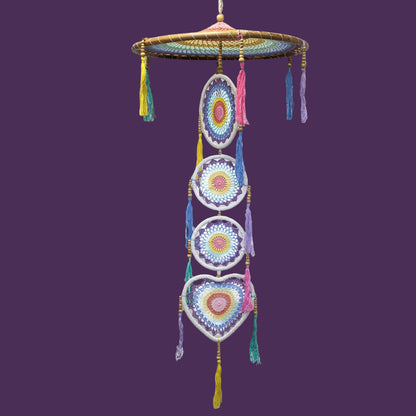 Extra Large Drama Dreamcatcher – Pastel Rainbow