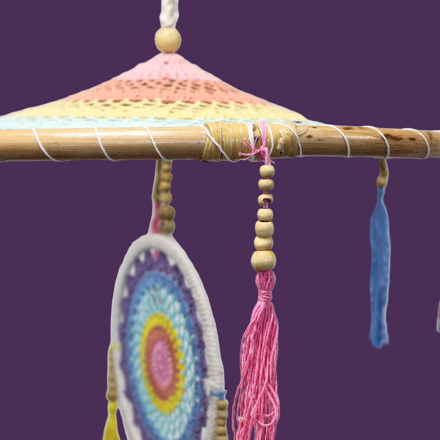 Extra Large Drama Dreamcatcher – Pastel Rainbow