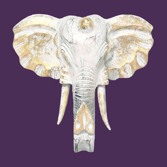 Whitewash Elephant Head