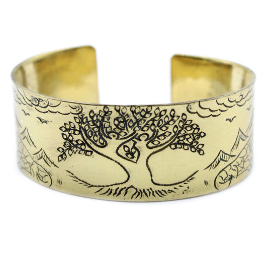Golden Roots – Brass Tibetan Bracelet 🌳✨