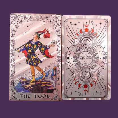 Rose Gold Foil Moon Phase Tarot Deck – Illuminate Your Intuition