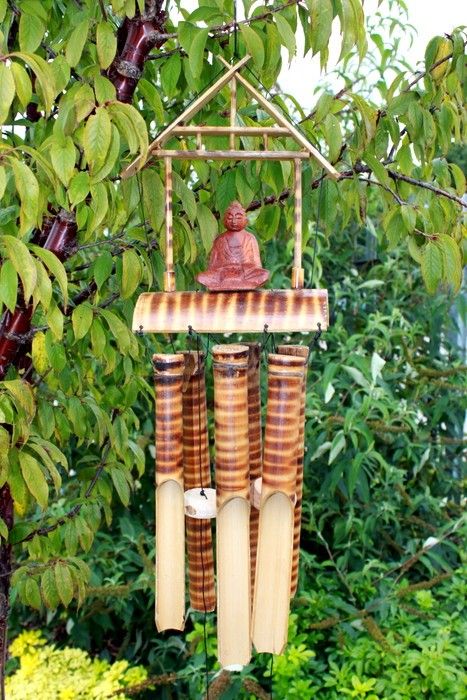 6-Tube Wind Chime with Buddha