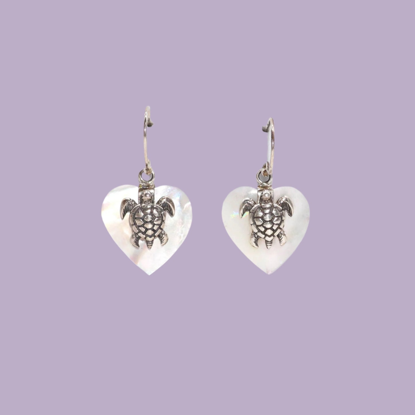 Turtle Tide – Shell & Silver Sea Turtle Drop Earrings 🐢🌊