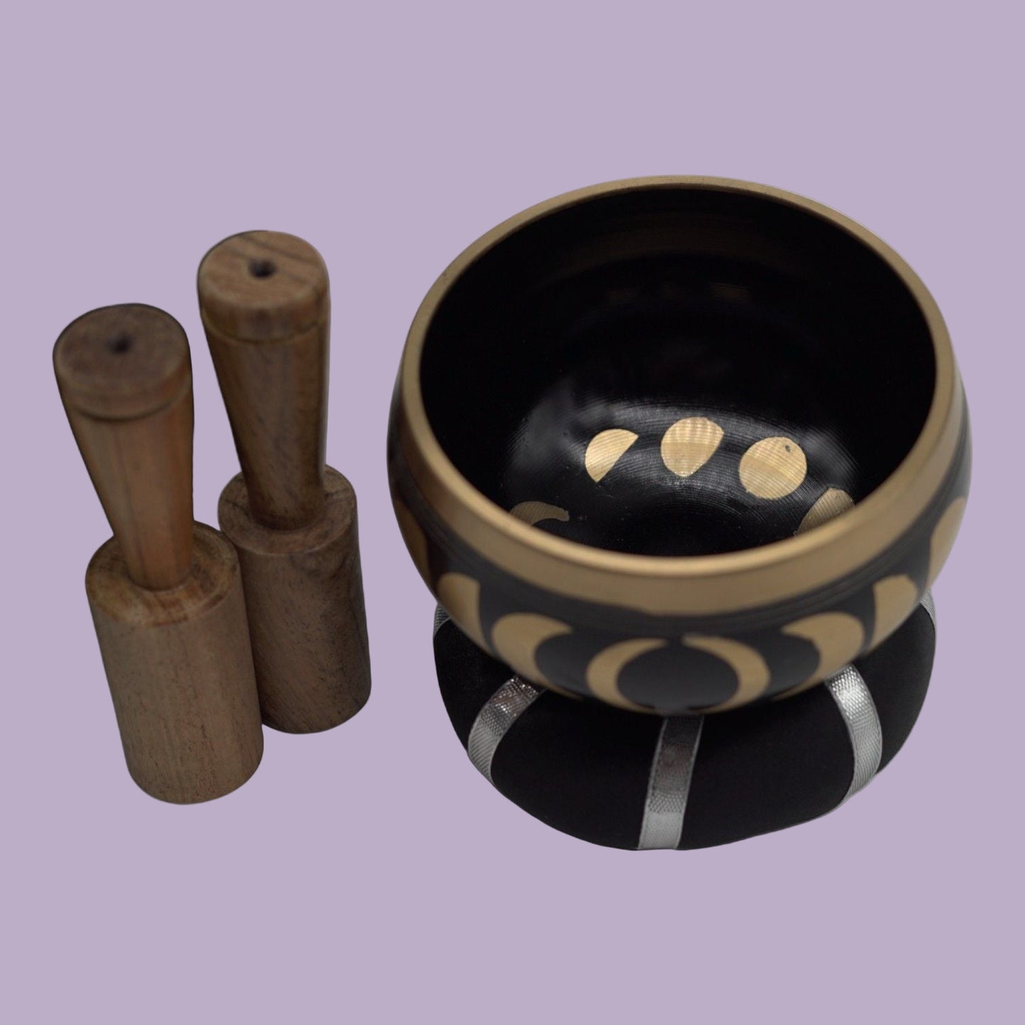 Moon Phase Singing Bowl Set – Black