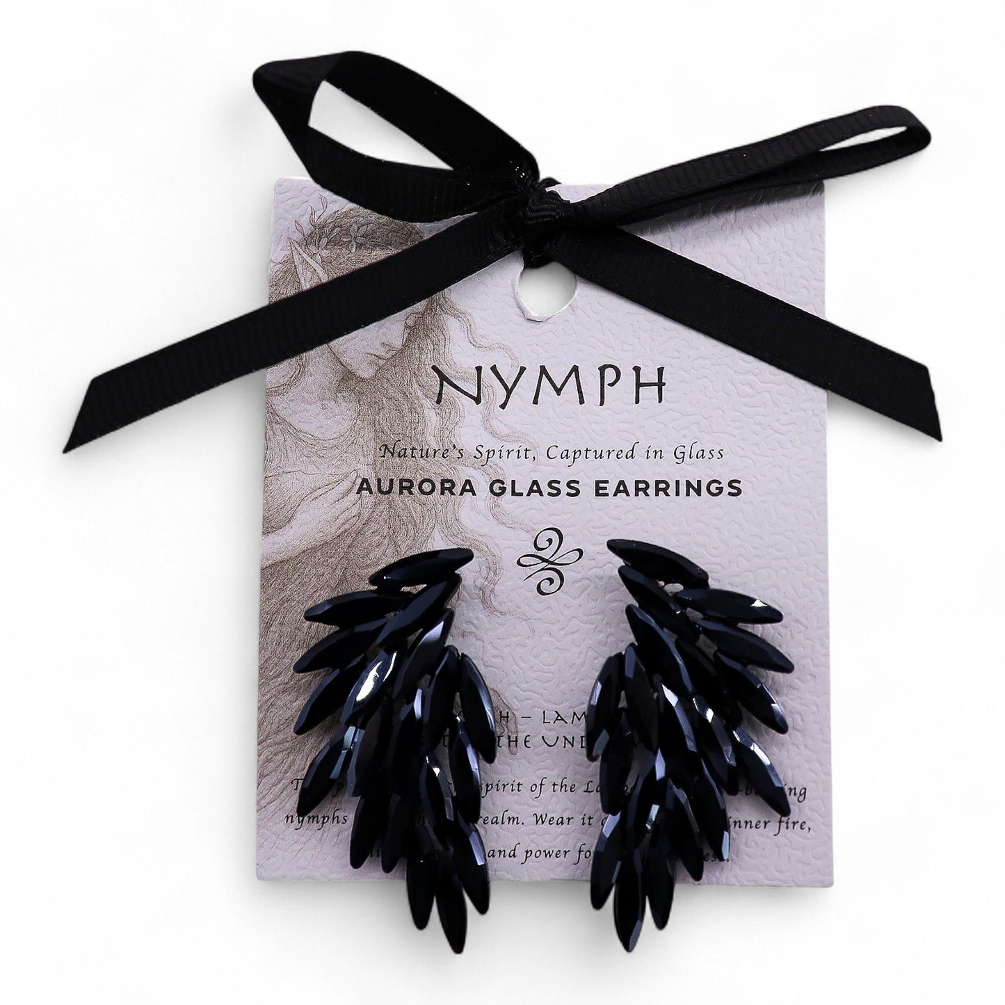 Jet Black Angel Wings Earrings – Embrace Your Inner Fire