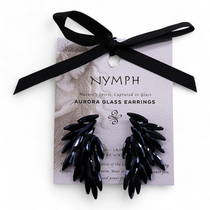 Jet Black Angel Wings Earrings – Embrace Your Inner Fire
