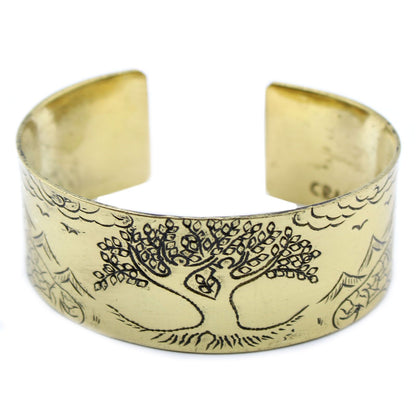 Golden Roots – Brass Tibetan Bracelet 🌳✨