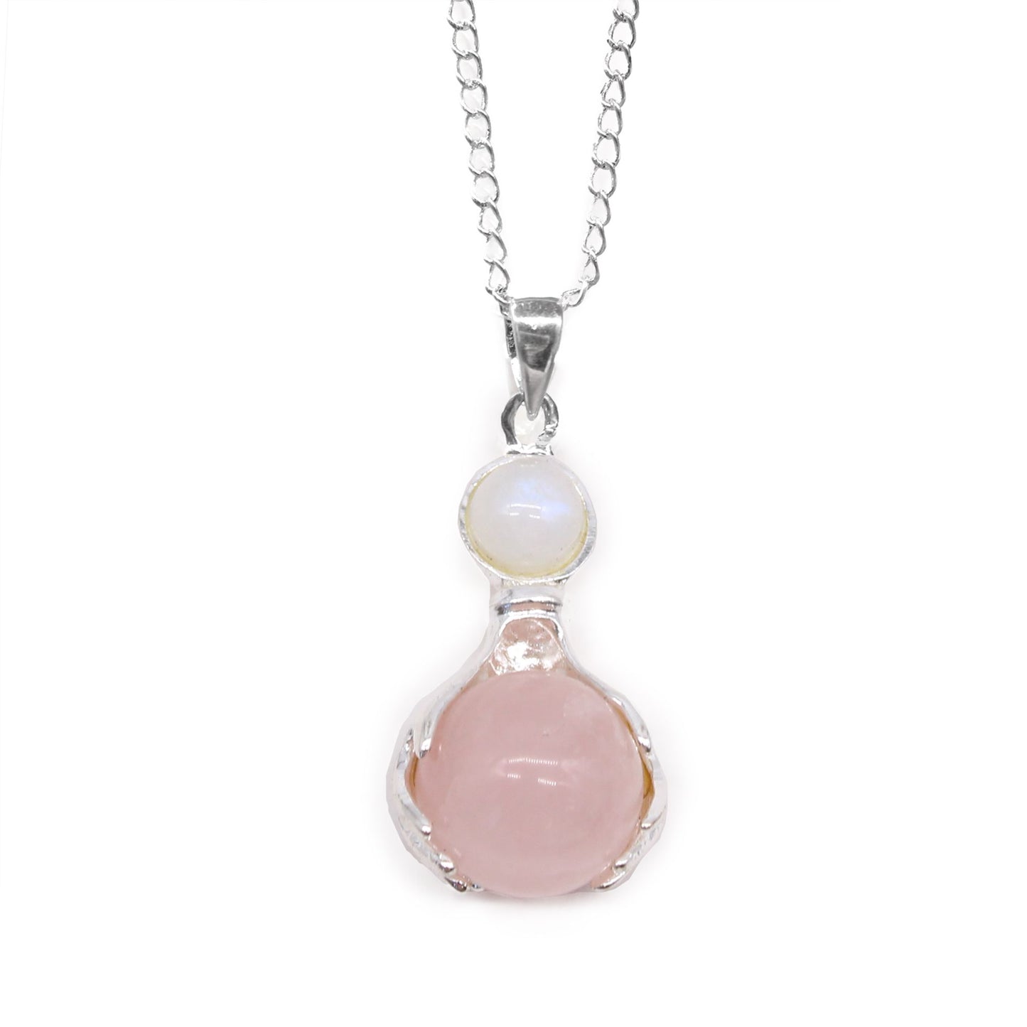 Heart’s Embrace – Rose Quartz Healing Hands Pendant 🌸🤲