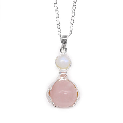 Heart’s Embrace – Rose Quartz Healing Hands Pendant 🌸🤲