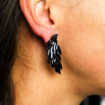 Jet Black Angel Wings Earrings – Embrace Your Inner Fire