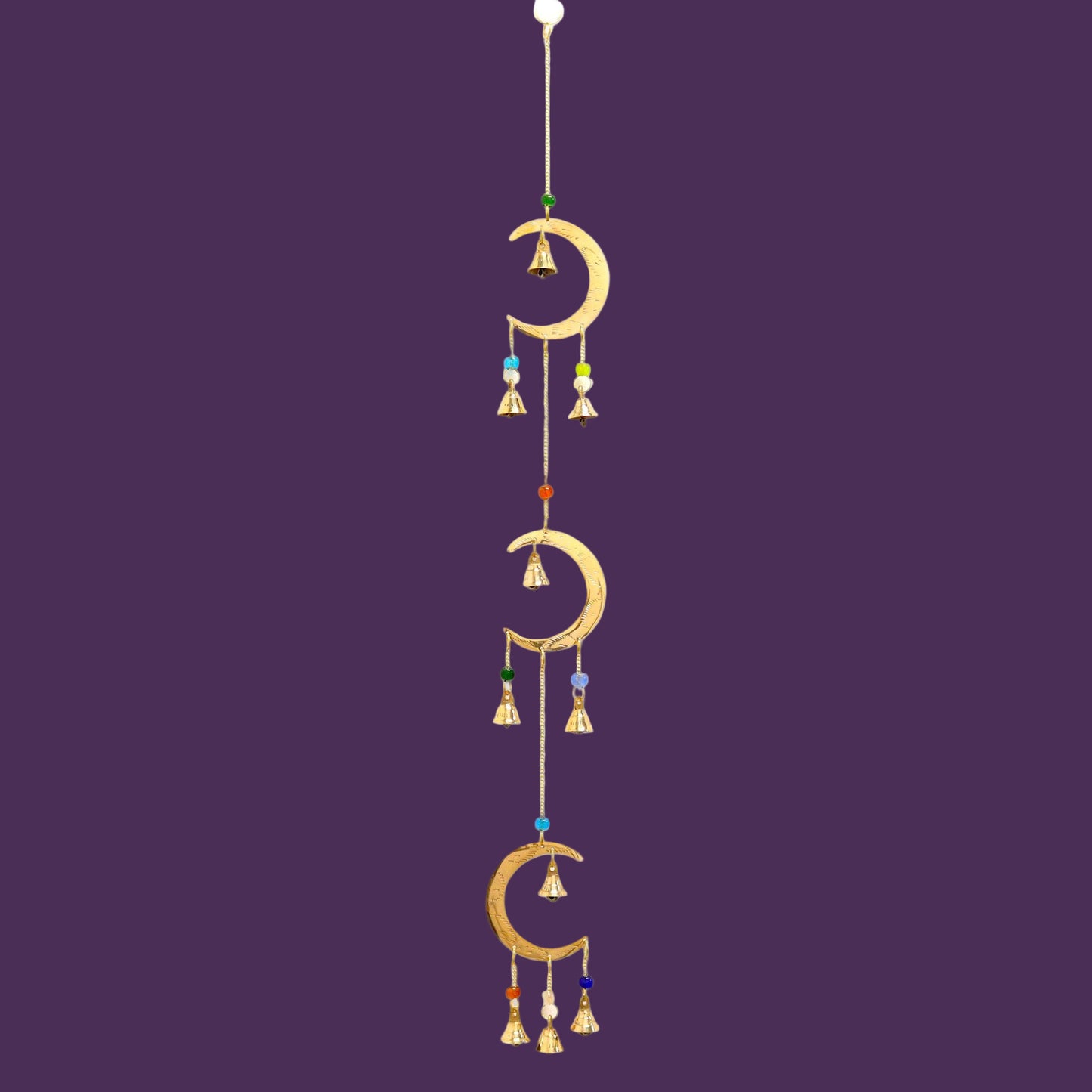 Brass Crescent Moon Wind Chime