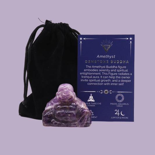 Gemstone Large Buddha – Amethyst