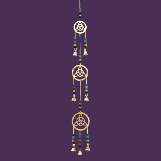 Indian Brass Celtic Drop Chimes – 7 Bells