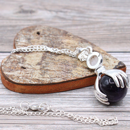 Serenity Embrace – Amethyst Healing Hands Pendant 💜🤲