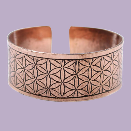 Sacred Bloom – Copper Tibetan Bracelet ✨🌸