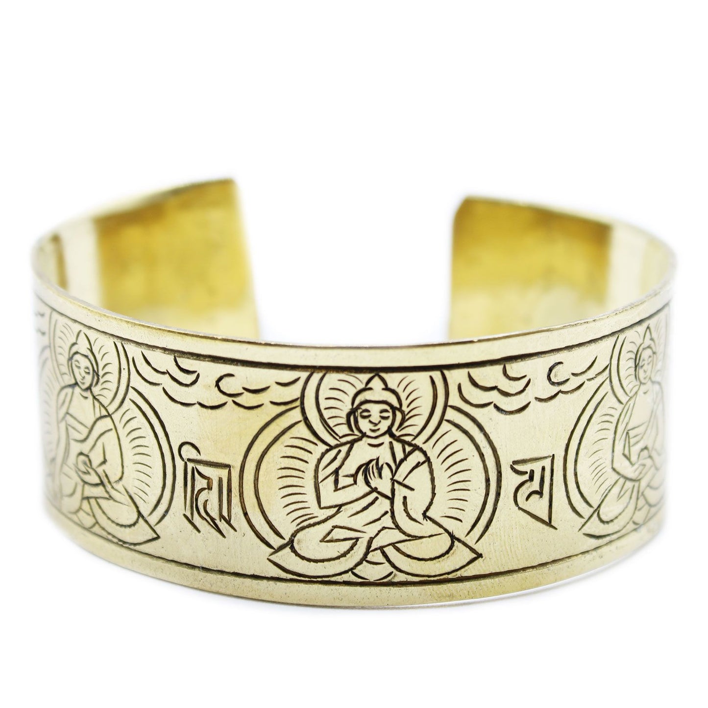 Eternal Serenity – Brass 5 Buddha Bracelet 🕊️✨