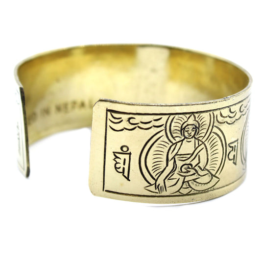 Eternal Serenity – Brass 5 Buddha Bracelet 🕊️✨
