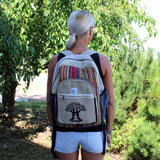 🌿 Enlighten Me - Large Hemp Backpack
