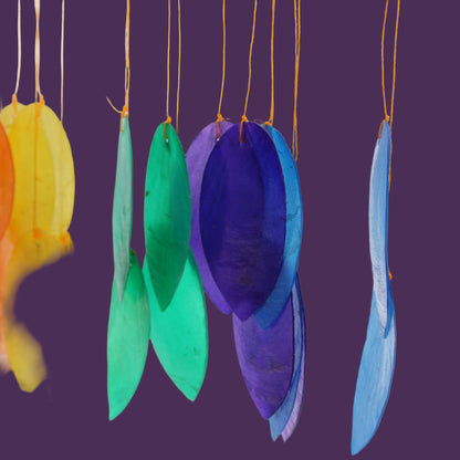 Rainbow Large Leaf Driftwood Chime