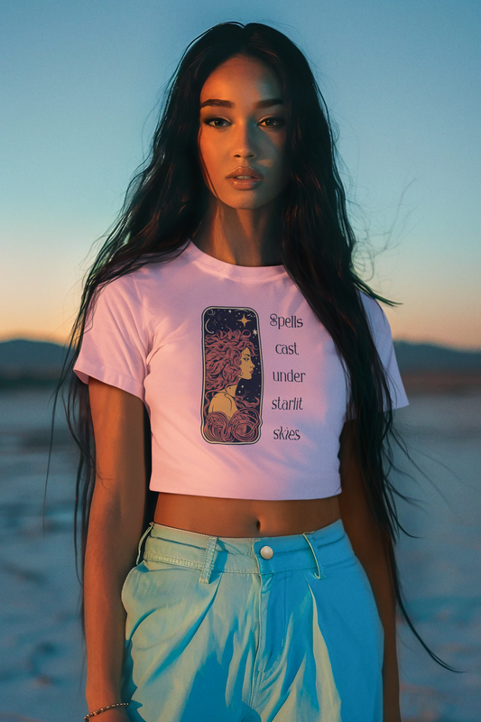 Spells Cast Under Starlit Skies – Women's Crop Top