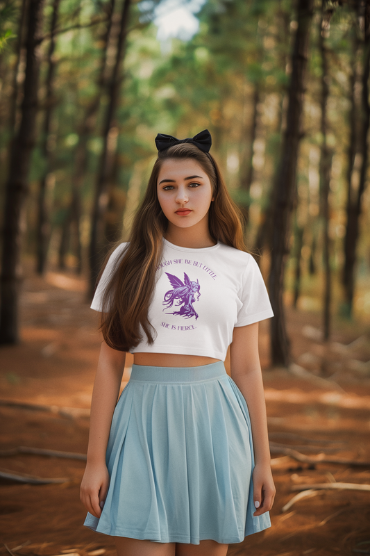 "Though She Be But Little, She Is Fierce" – Cropped Fairy Tee