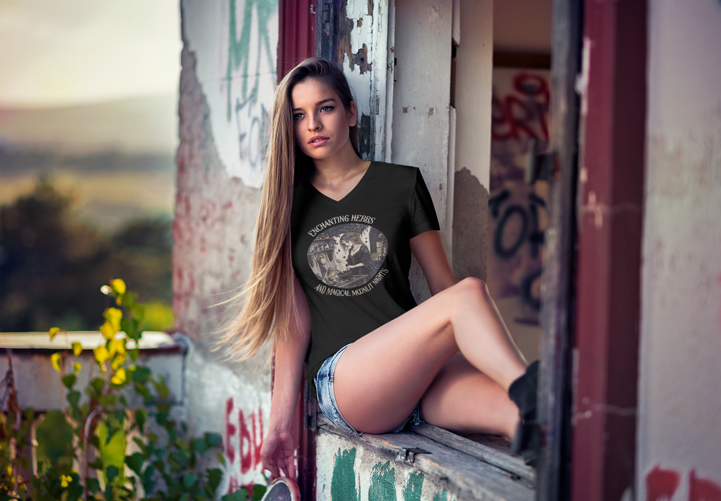 Enchanting herbs and magical moonlit nights T shirt